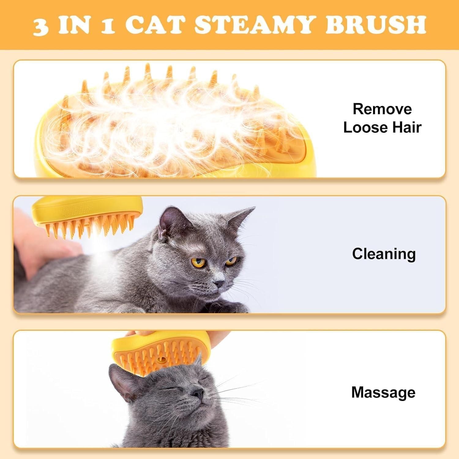 Steaming Pet Hair Brush