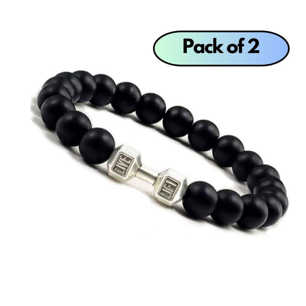Black Agate Beaded Bracelet
