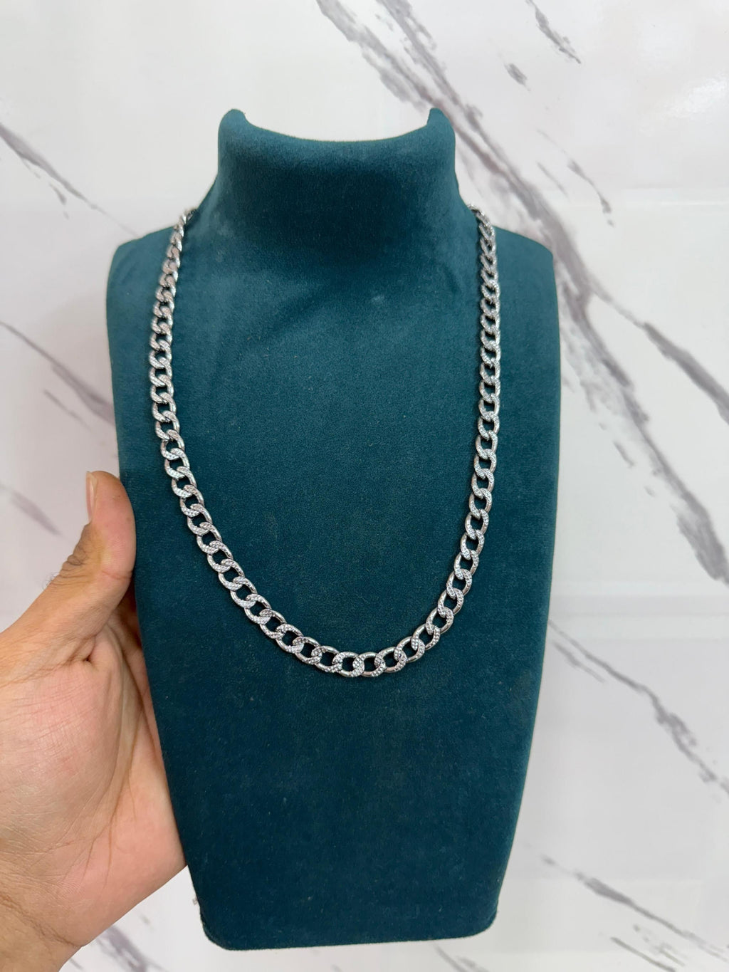 Men's Silver Cuban Chain