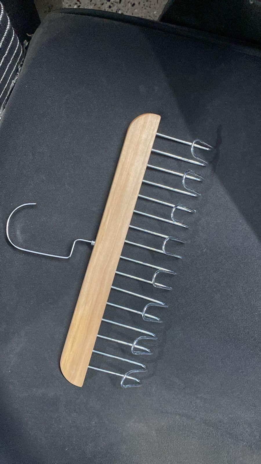 Wooden Hanger with Hooks