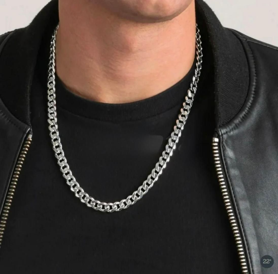 Men's Silver Cuban Chain