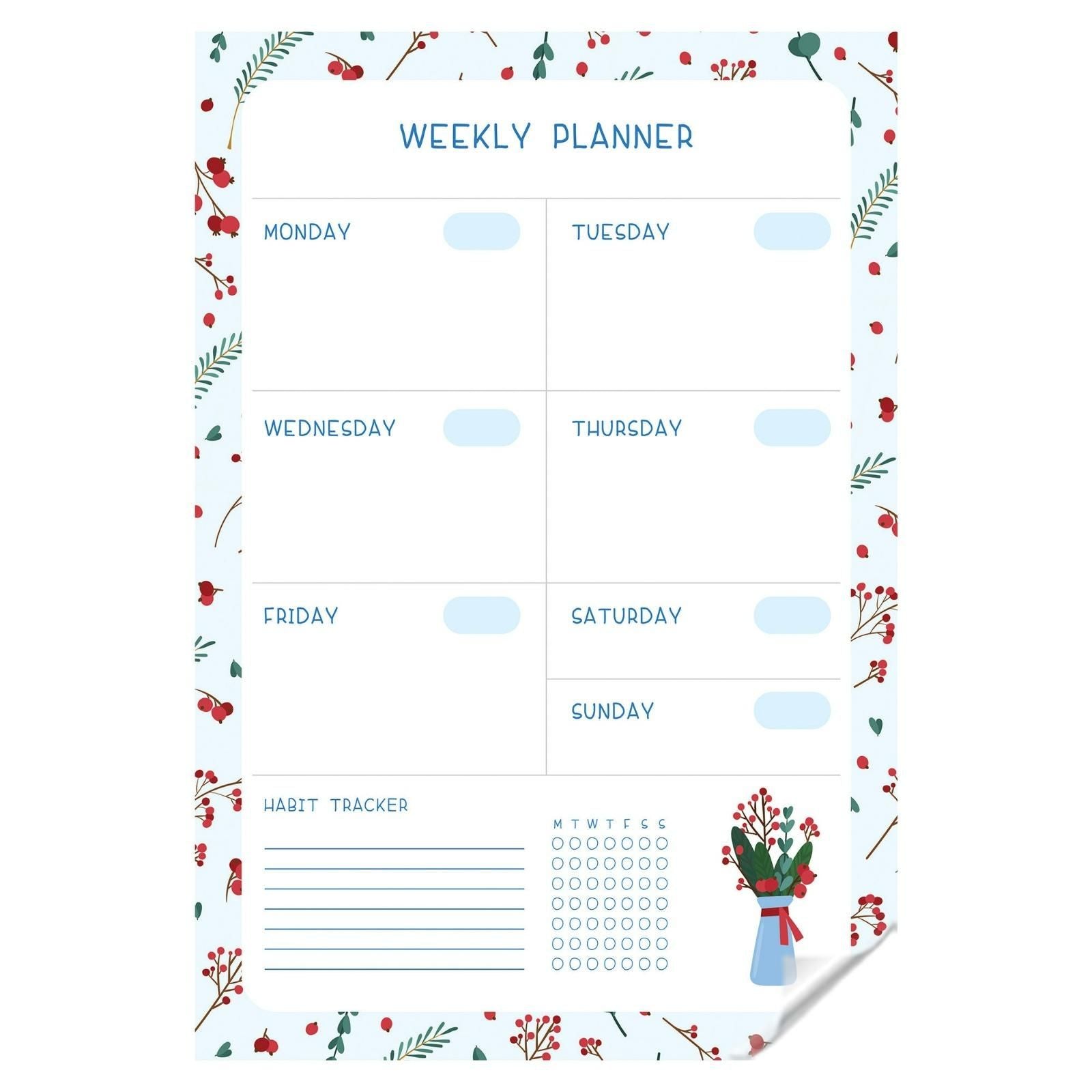 Weekly Planner Sheet Organizer