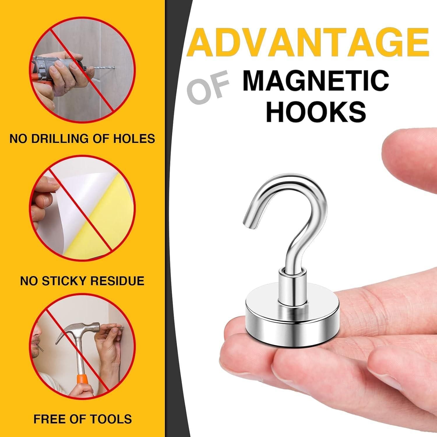 Magnetic Hooks Organizer