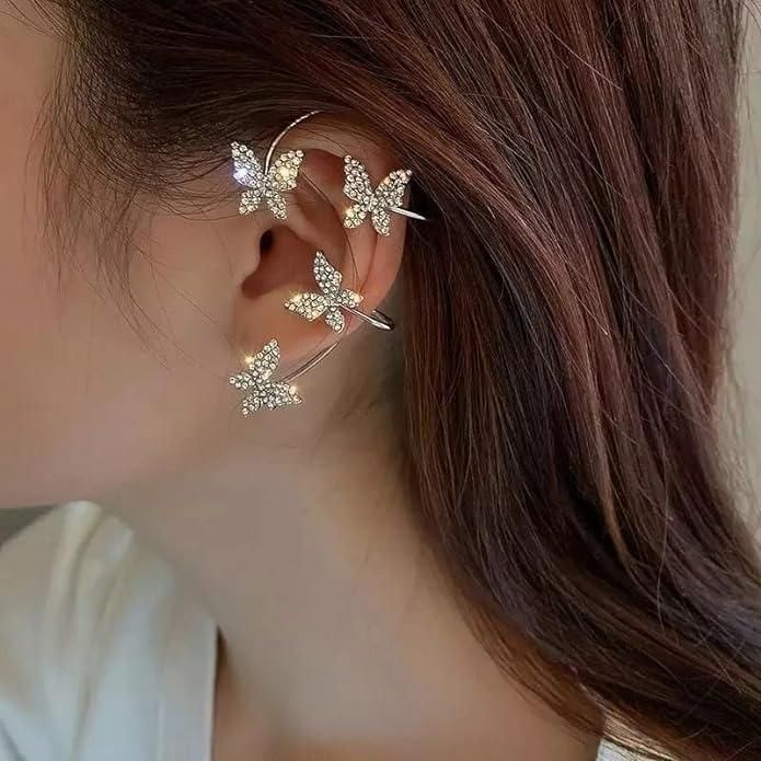 Butterfly Ear Crawler Earrings