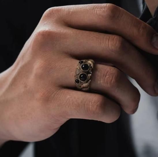 Silver Jumping Spider Ring