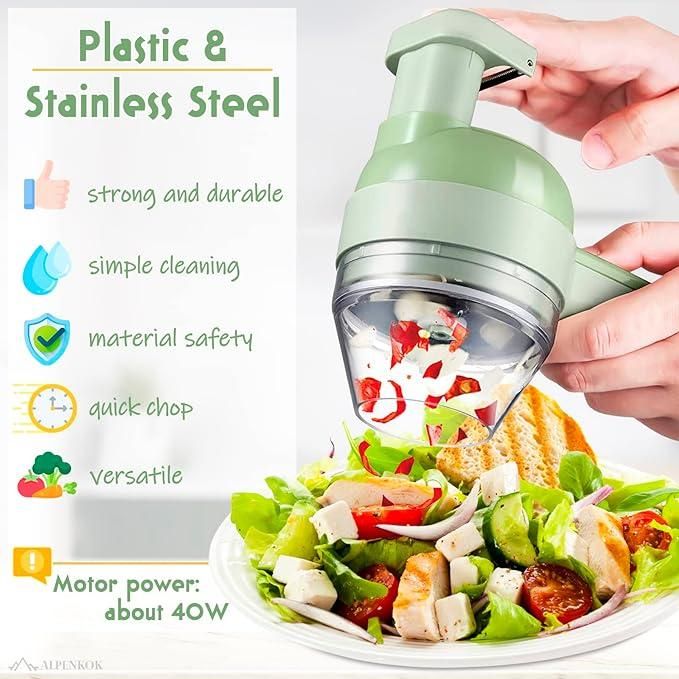 Portable 4-in-1 Food Chopper