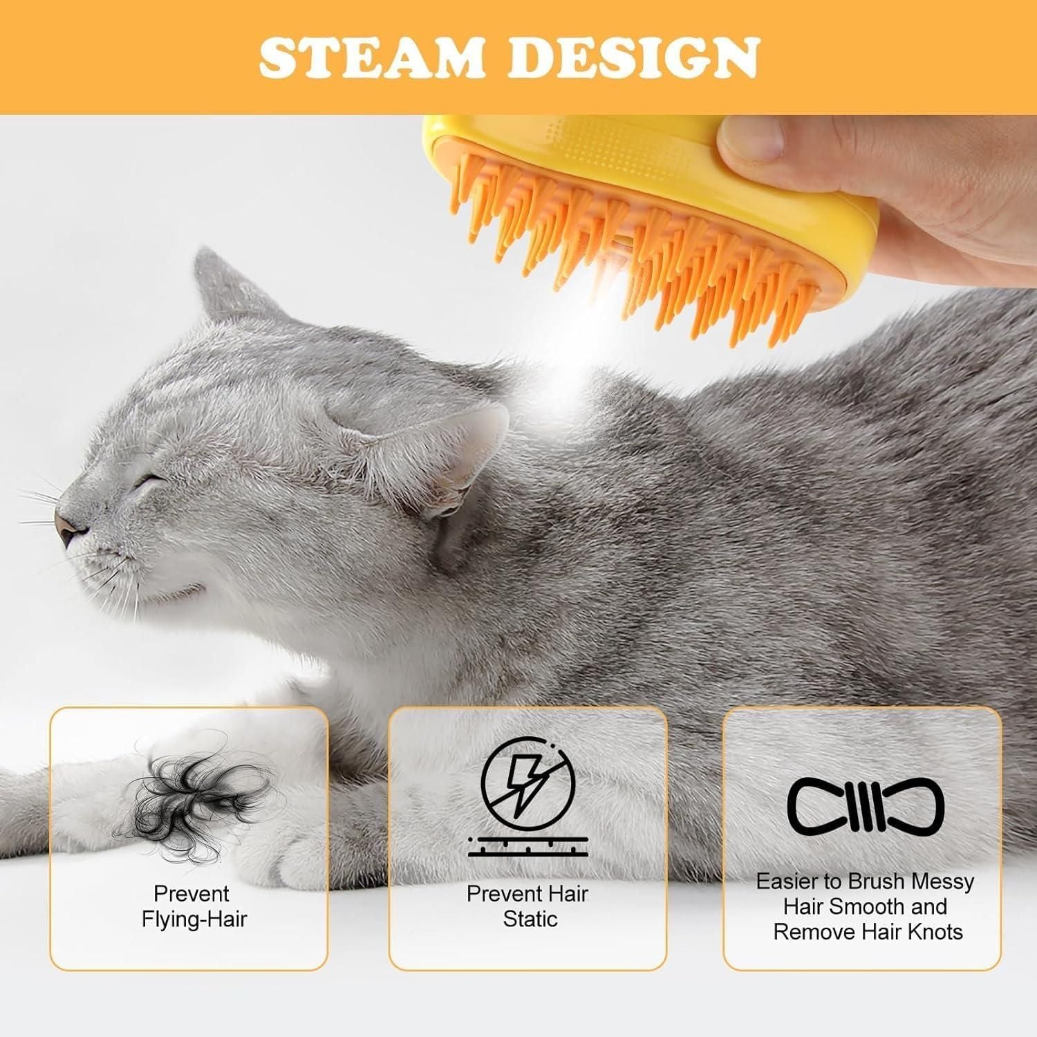 Steaming Pet Hair Brush