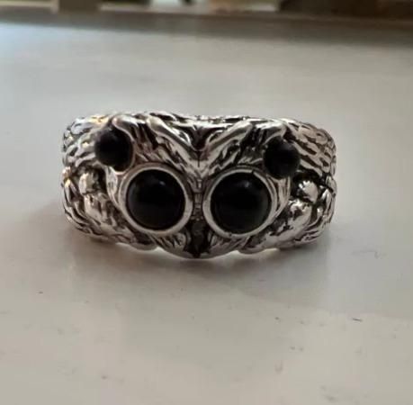 Silver Jumping Spider Ring