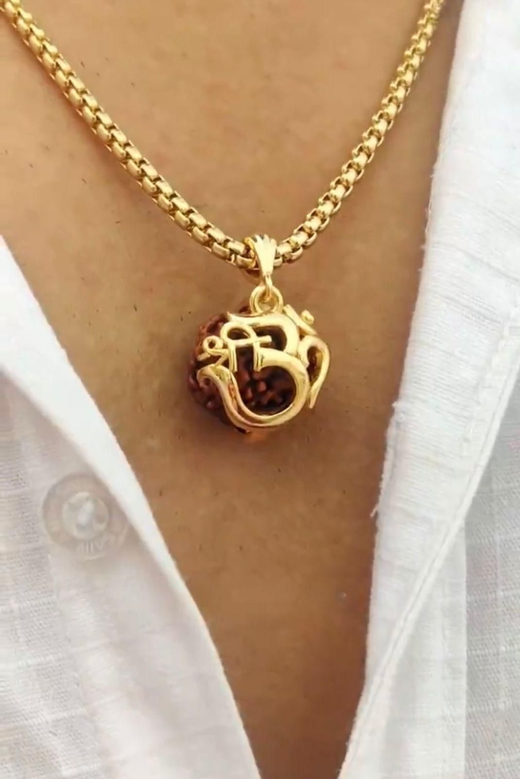 Om Rudraksha Pendant Set