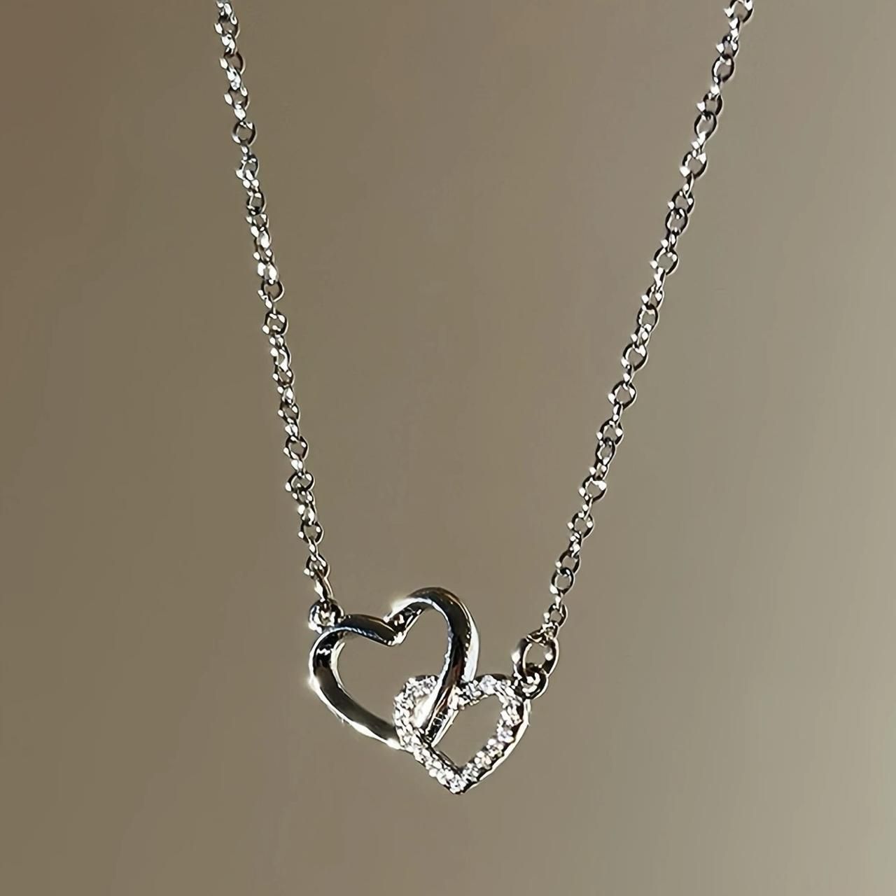 Dual Heart Pendant Necklace