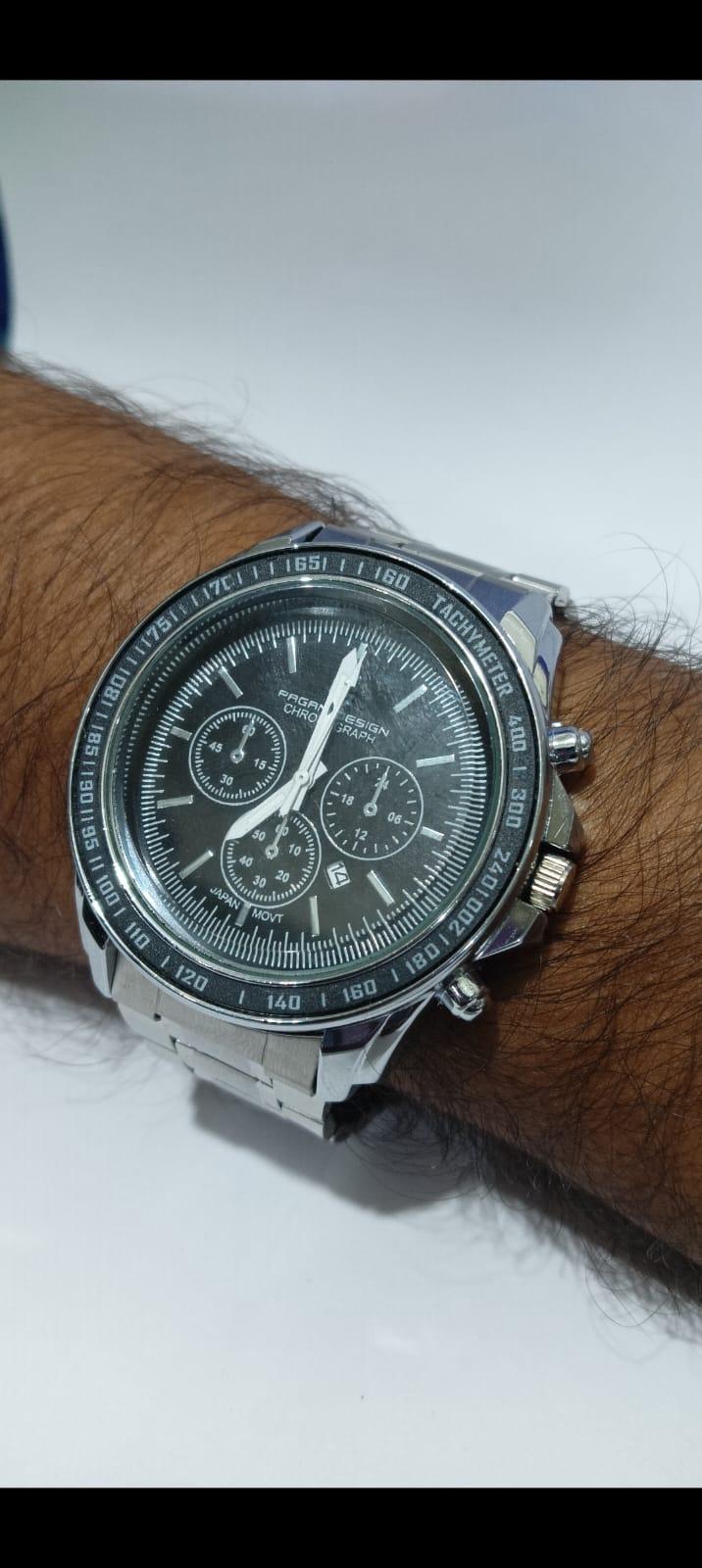 Men's Silver Steel Watch