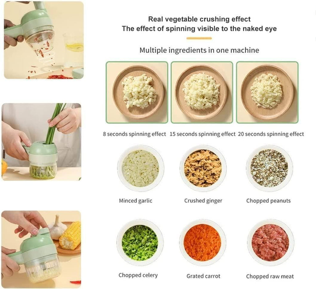 Portable 4-in-1 Food Chopper