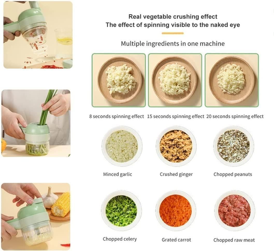 Portable 4-in-1 Food Chopper