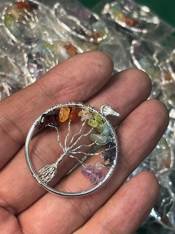 Tree of Life 7 Chakra Pendant