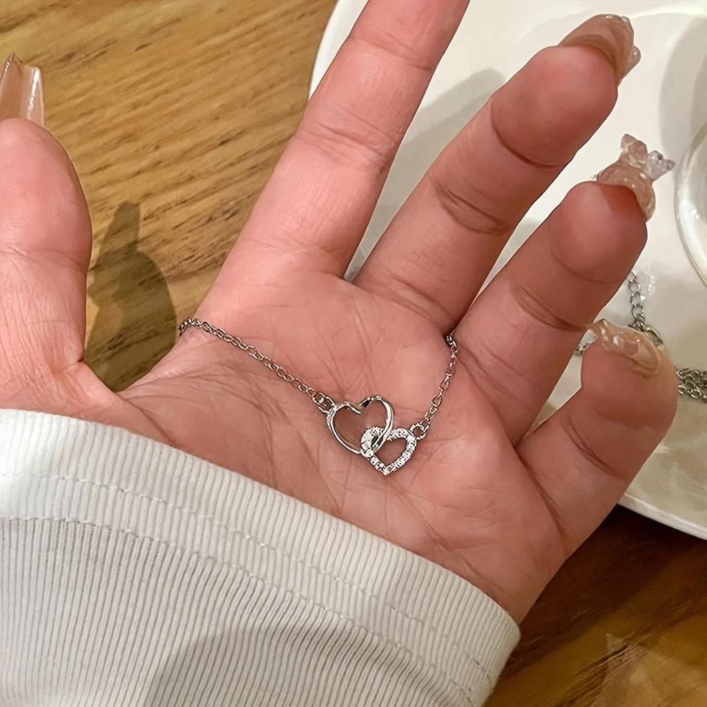 Dual Heart Pendant Necklace