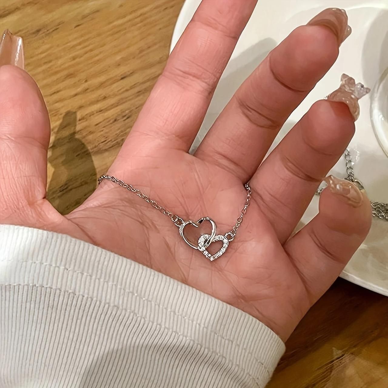 Dual Heart Pendant Necklace
