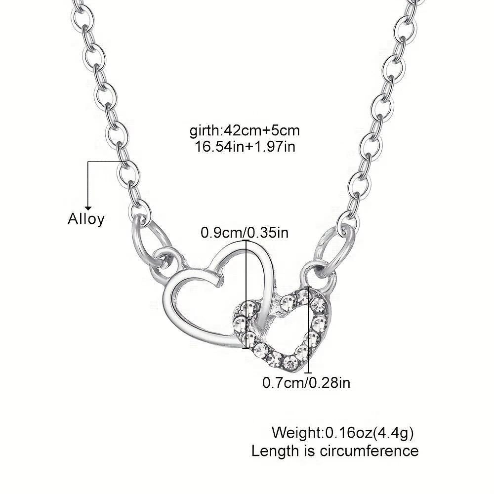 Dual Heart Pendant Necklace