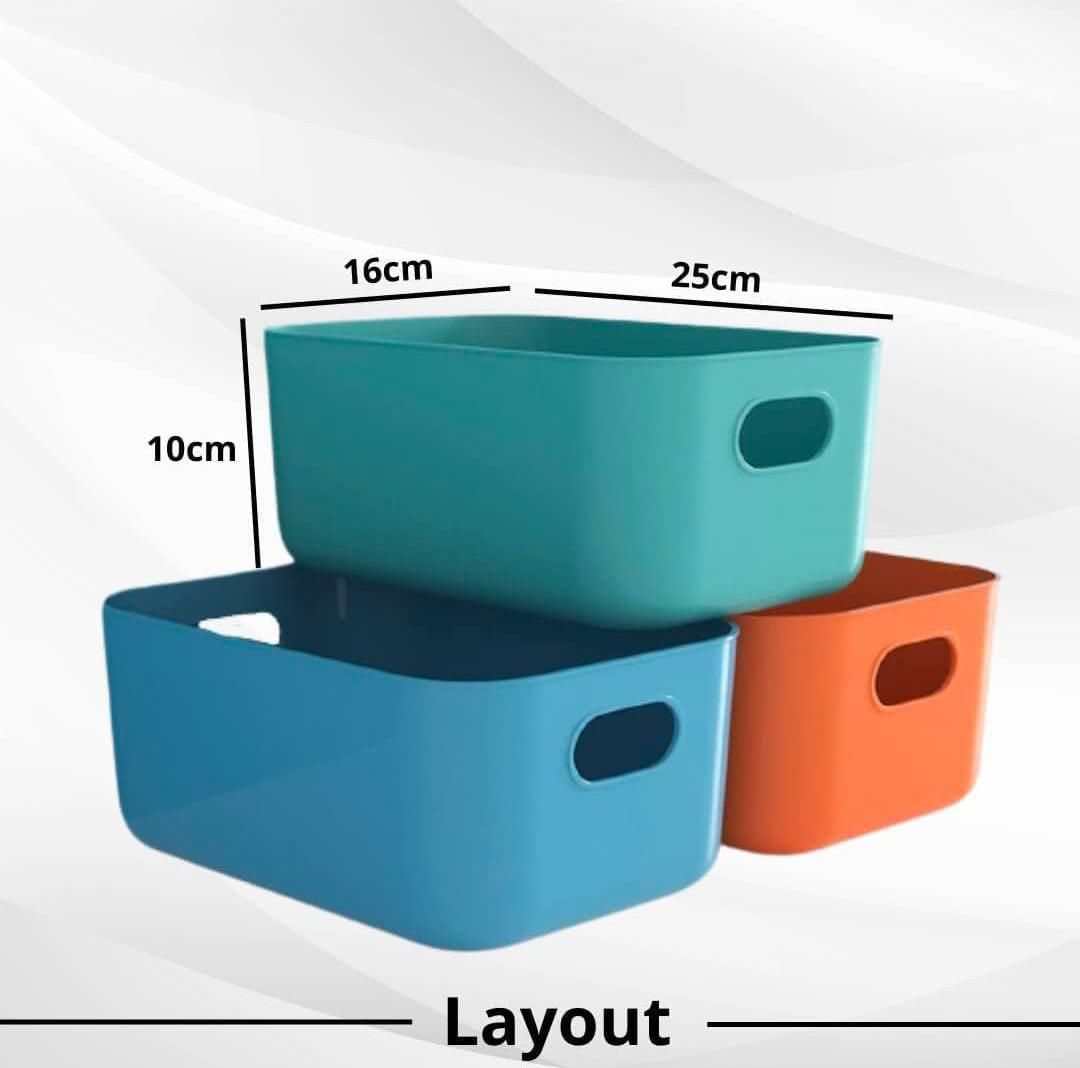 3-Piece Plastic Storage Baskets