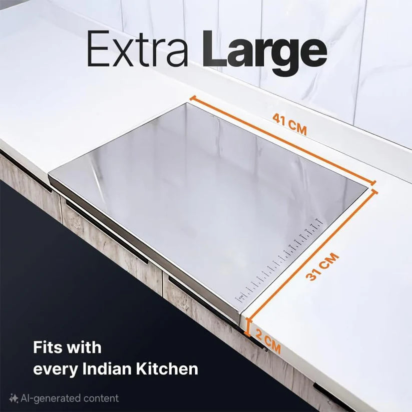 Stainless Steel Chopping Board (35x31cm)